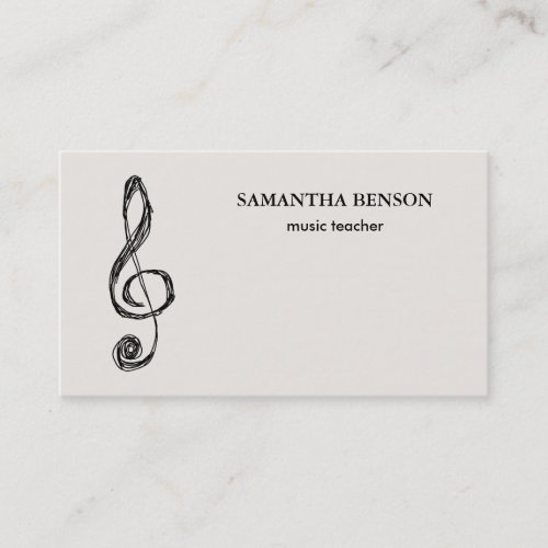 Elegant Musician Business card with Music Note