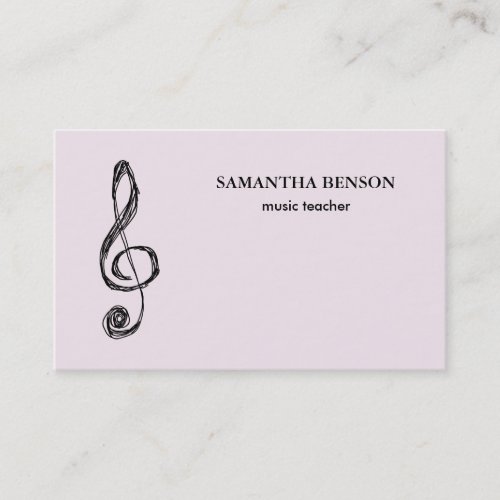 Elegant Musician Business card with Music Note