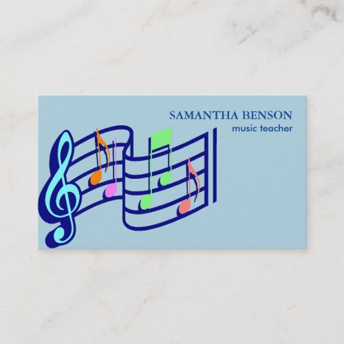 Elegant Musician Business card with Music Note