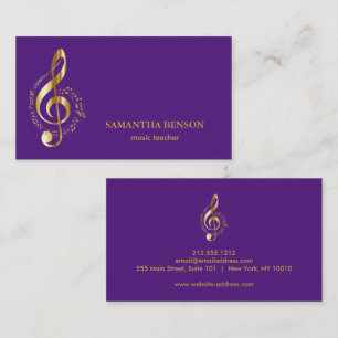 Elegant Musician Business card with Music Note