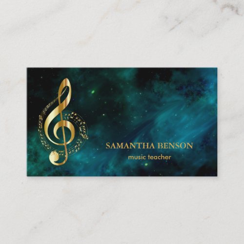 Elegant Musician Business card with Music Note