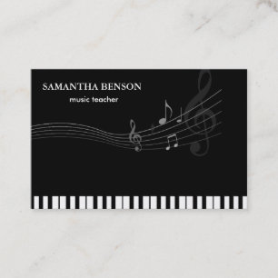 Elegant Musician Business card with Music Note