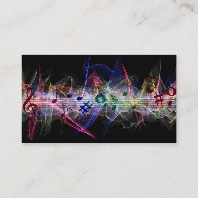 Elegant Musician Business card with Music Note (Front)