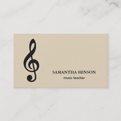 Elegant Musician Business card with Music Note