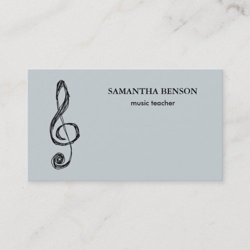 Elegant Musician Business card with Music Note