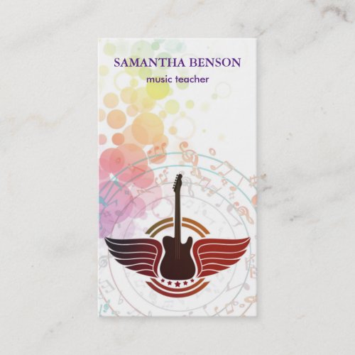 Elegant Musician Business card with Music Note