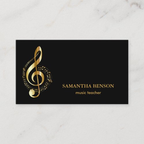 Elegant Musician Business card with Music Note