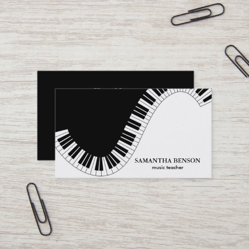 Elegant Musician Business card with Music Note