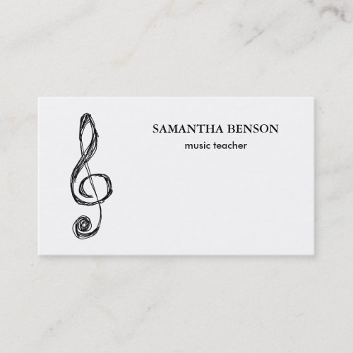 Elegant Musician Business card with Music Note