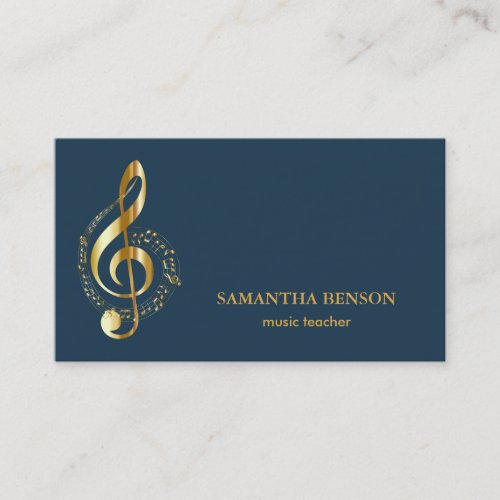 Elegant Musician Business card with Music Note