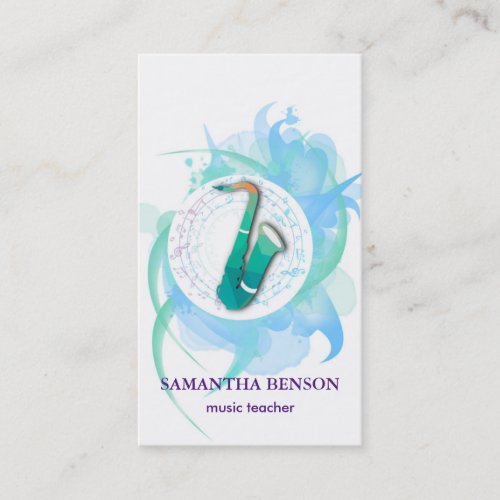 Elegant Musician Business card with Music Note