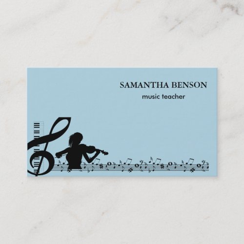 Elegant Musician Business card with Music Note