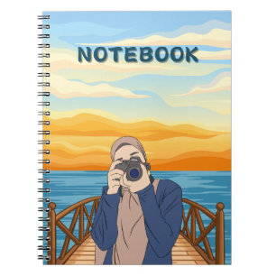 Elegant muslim girls notebook