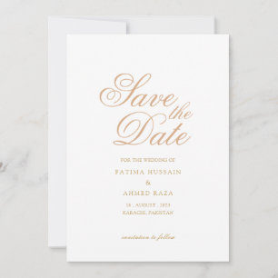 Elegant Muslim Save The Date Announcement Card