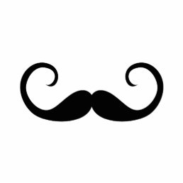 Elegant Mustache Cutout