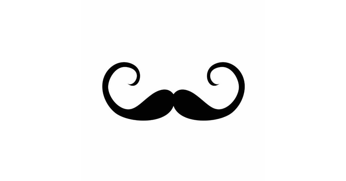 handlebar mustache cut out