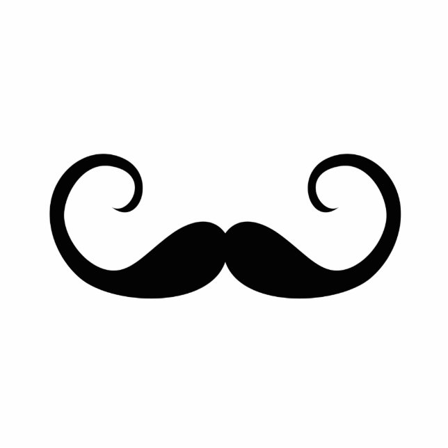 Elegant Mustache Cutout (Front)