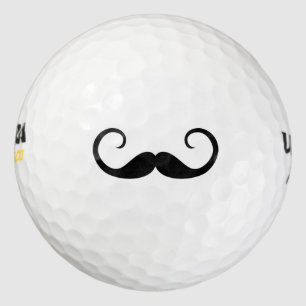 Elegant Mustache Golf Balls