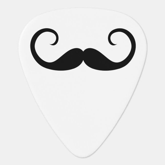 Elegant Mustache Guitar Pick (Front)