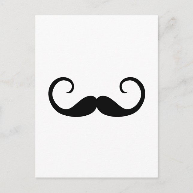 Elegant Mustache Postcard (Front)