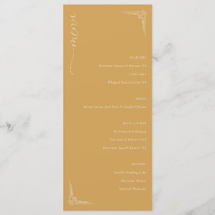 Elegant Mustard Minimalist Menu