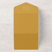 Elegant Mustard Yellow Whimsical Wedding  All In One Invitation (Outside)