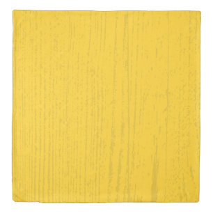 Elegant Mustard Yellow Wood Grain Duvet Cover