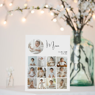 Elegant My First Year Collage Custom Photo Foam Board