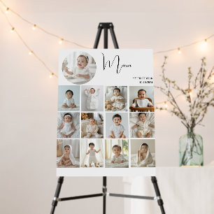 Elegant My First Year Collage Custom Photo Foam Board