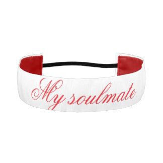 Elegant "My Soulmate" Script Athletic Headband - R