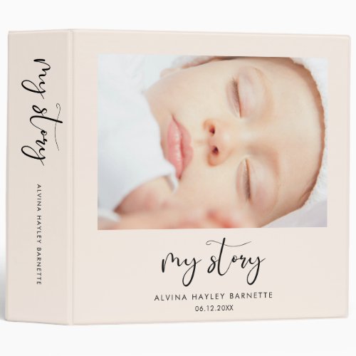 Elegant My story Baby photo album 3 Ring Binder