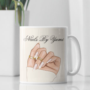 Elegant Nail Artist Manicurist Salon Typography Coffee Mug