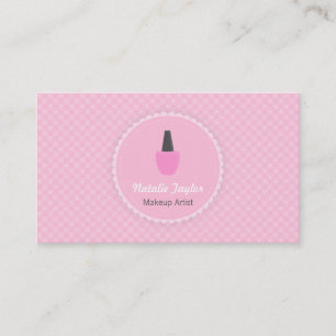 Elegant Nail Polish Makeup Artist Business Cards