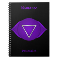 Elegant Namaste Indigo Third Eye Chakra Notebook