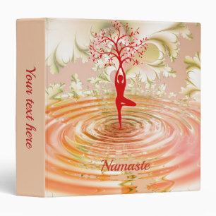 Elegant Namaste Tree of Life Zen Yoga Spiritual 3 Ring Binder