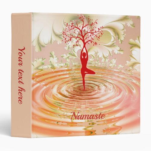 Elegant Namaste Tree of Life Zen Yoga Spiritual 3 Ring Binder