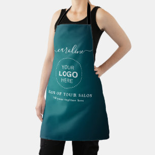 Elegant Name and Logo hair salon apron