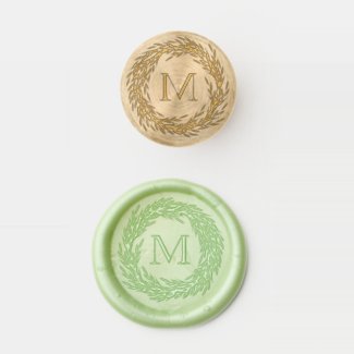 Elegant Name and Monogram Wreath