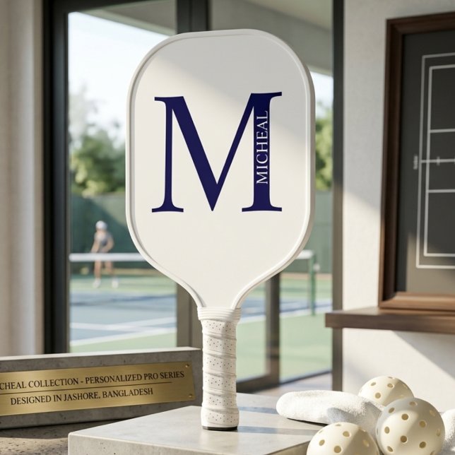 Elegant Name and Personalized Monogram Pickleball Paddle (Creator Uploaded)