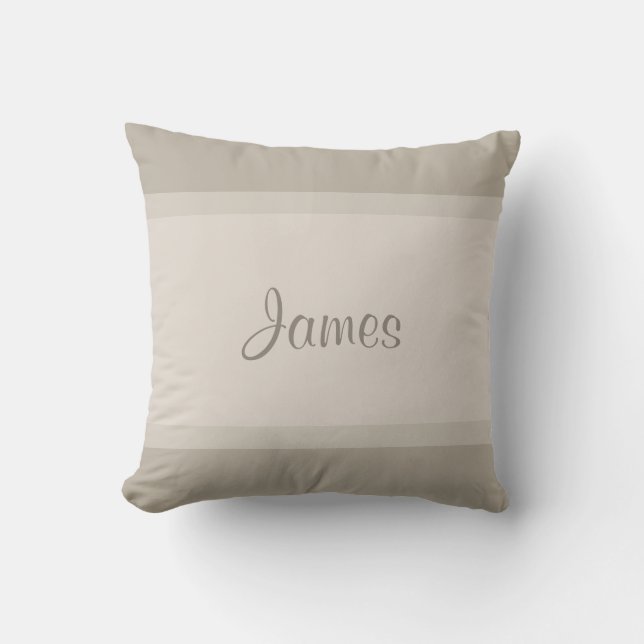 Elegant Name Handwritten Script Font Text Modern Throw Pillow (Front)