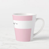 Elegant Name in Script Typography Pink Latte Mug (Right)