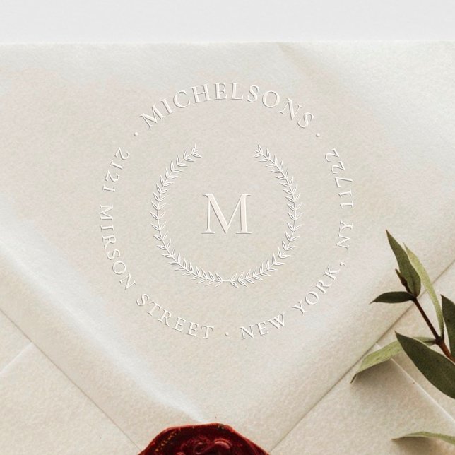 Elegant Name Initial Classic Family Return Address Embosser (Creator Uploaded)