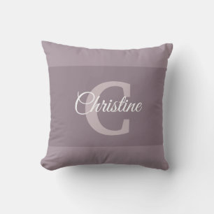 Elegant Name Monogram Initial Letter C Hand Script Throw Pillow