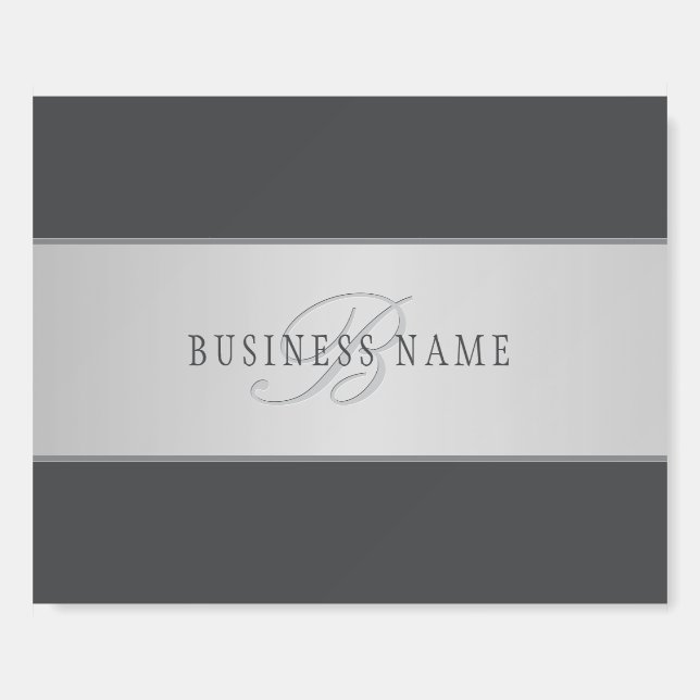 Elegant Name & Monogram Lettering (or other text) Foam Board (Front)