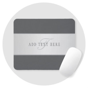 Elegant Name & Monogram Lettering (or other text) Mouse Pad