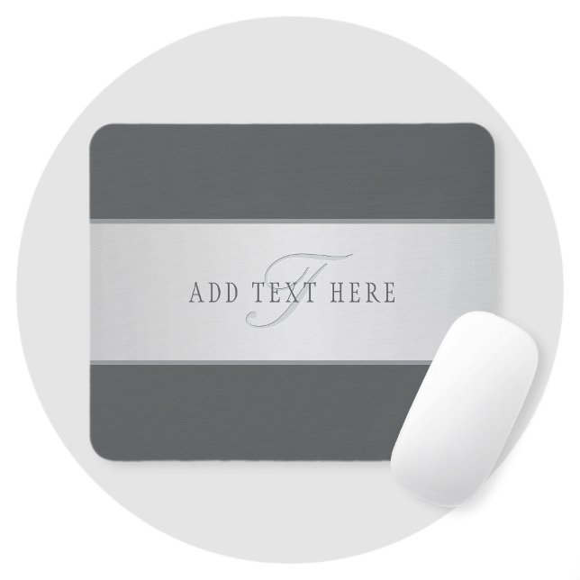 Elegant Name & Monogram Lettering (or other text) Mouse Pad (Creator Uploaded)