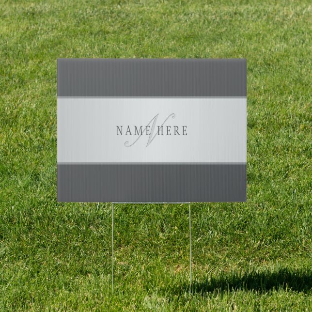 Elegant Name & Monogram Lettering (or other text) Sign (Insitu)