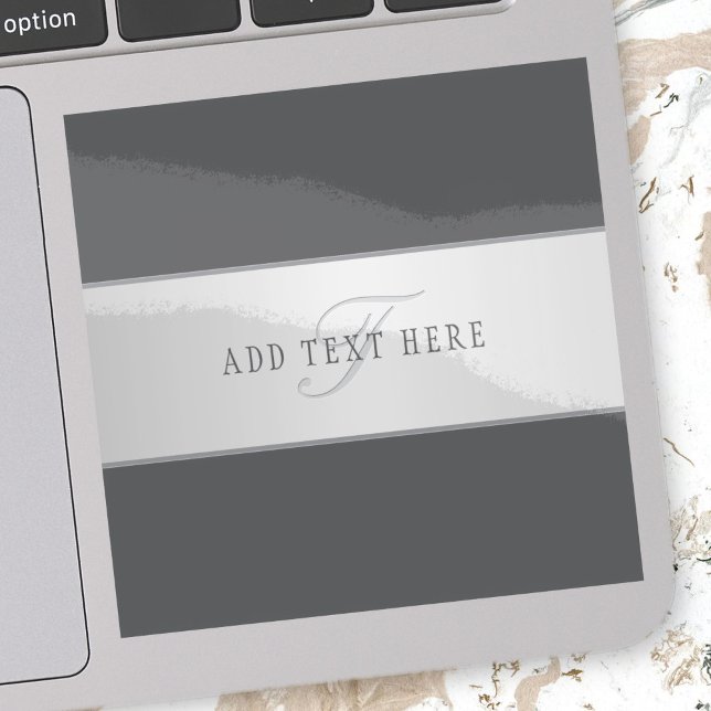Elegant Name & Monogram Lettering (or other text) Sticker (Creator Uploaded)