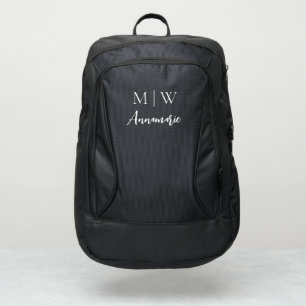 Elegant Name & Monogram  Port Authority® Backpack