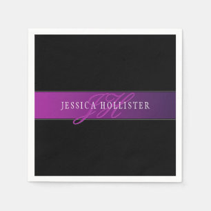 Elegant Name & Monogrammed Initial/s Napkins